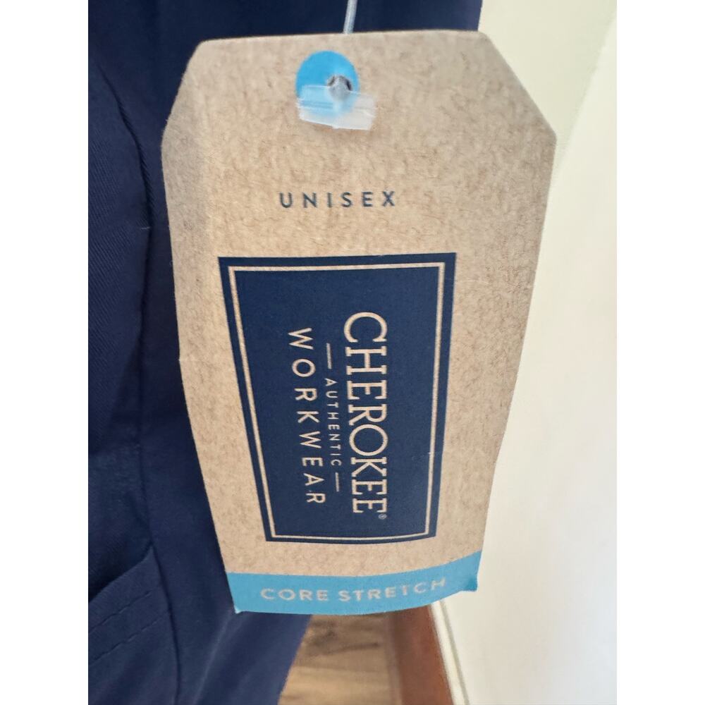 NWT Cherokee Workwear Core Stretch Navy Scrub Top 2XL Unisex - Picture 3 of 8